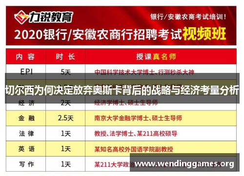 切尔西为何决定放弃奥斯卡背后的战略与经济考量分析
